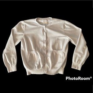 Dressed In White Cardigan Sweater